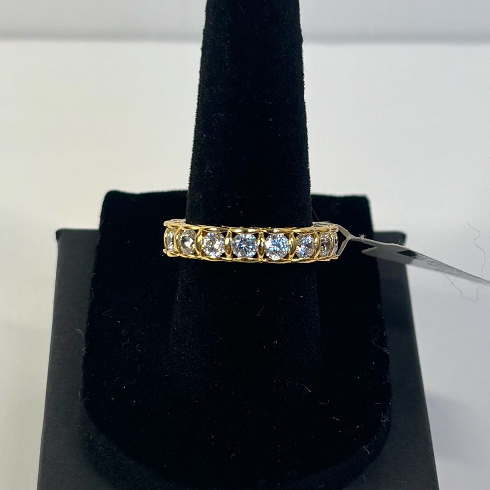 18k gold-over-sterling eternity band ring